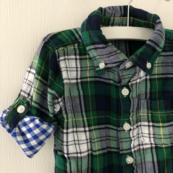 Gap Long Sleeve Plaid Shirt Size 12-18 Months - Picture 3 of 8